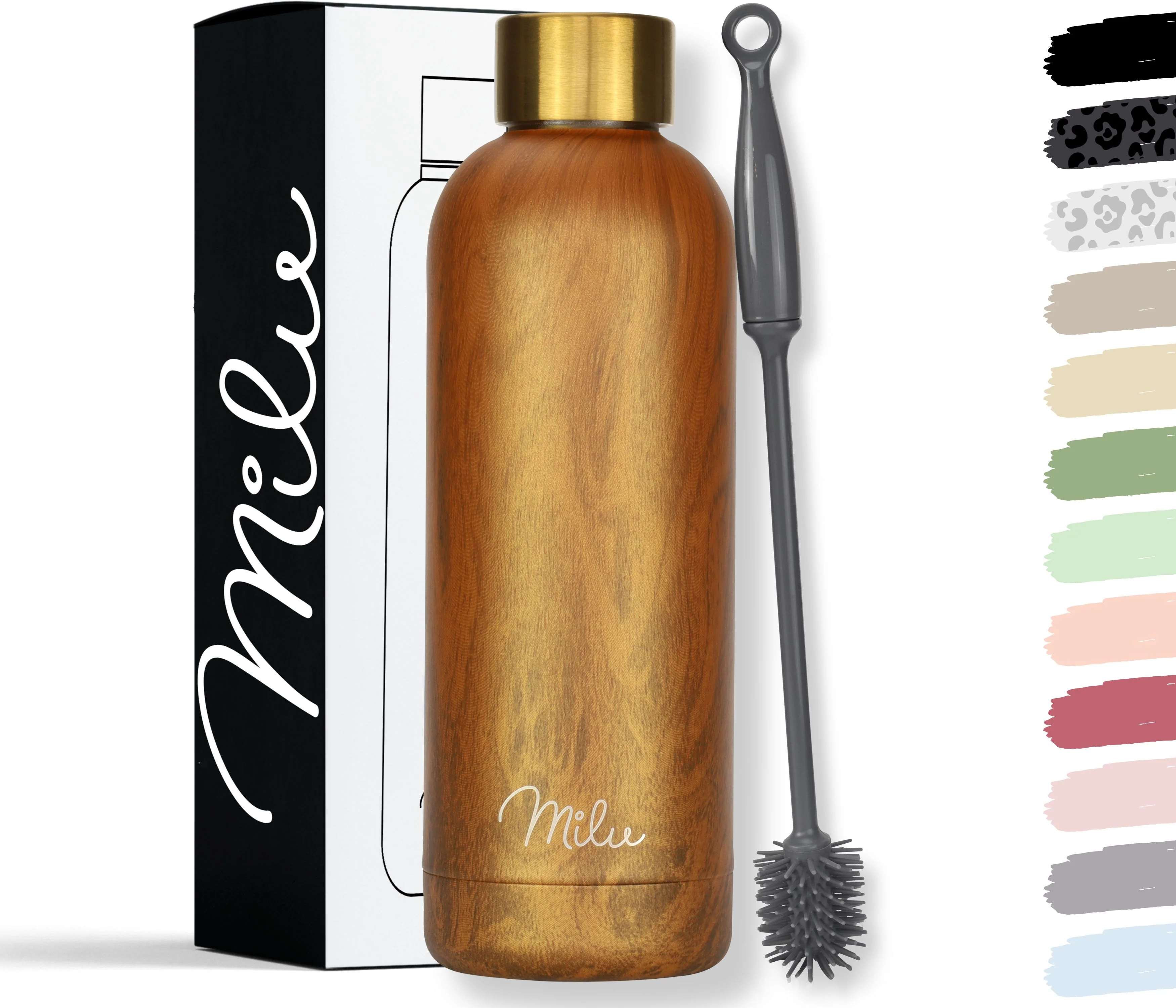 Outlet x Milu isolierte, auslaufsichere Thermosflasche, Edelstahl (500 ml, 750 ml, 1000 ml) - Image 19