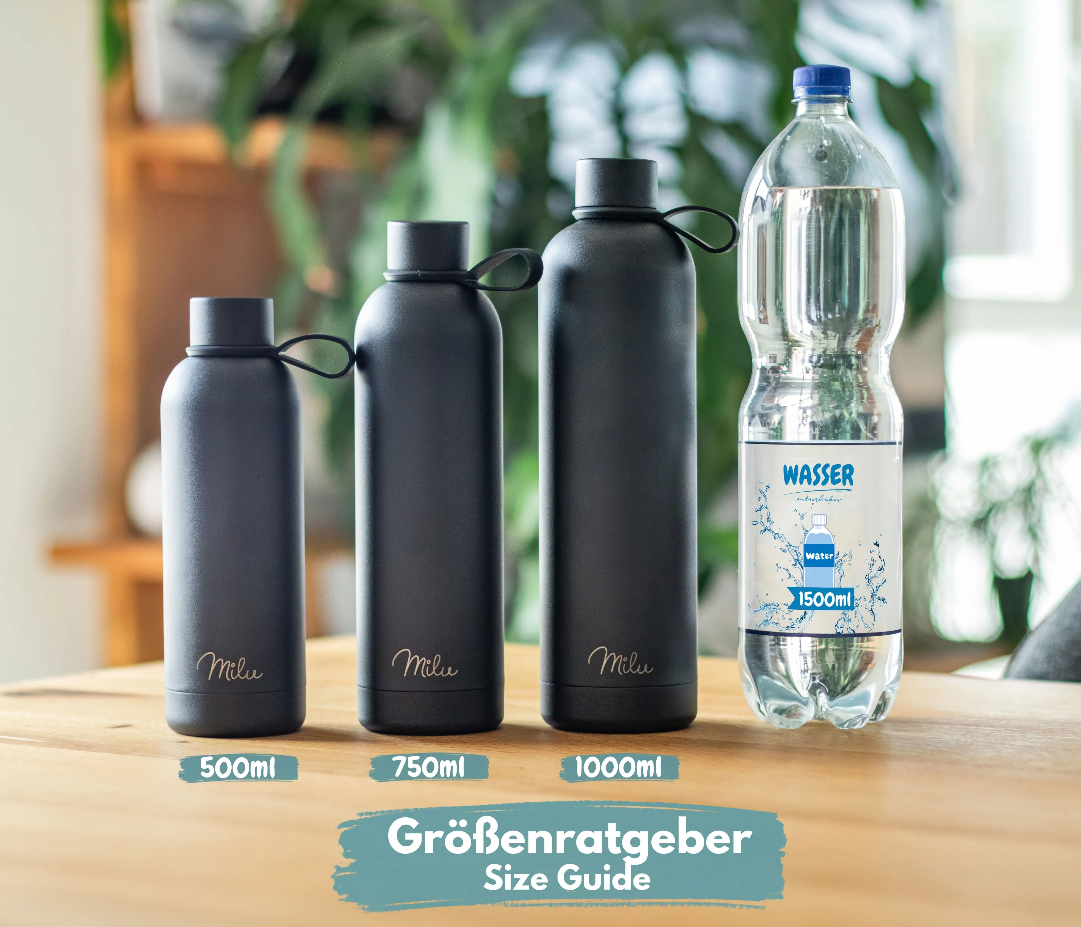 Outlet x Milu isolierte, auslaufsichere Thermosflasche, Edelstahl (500 ml, 750 ml, 1000 ml) - Image 3