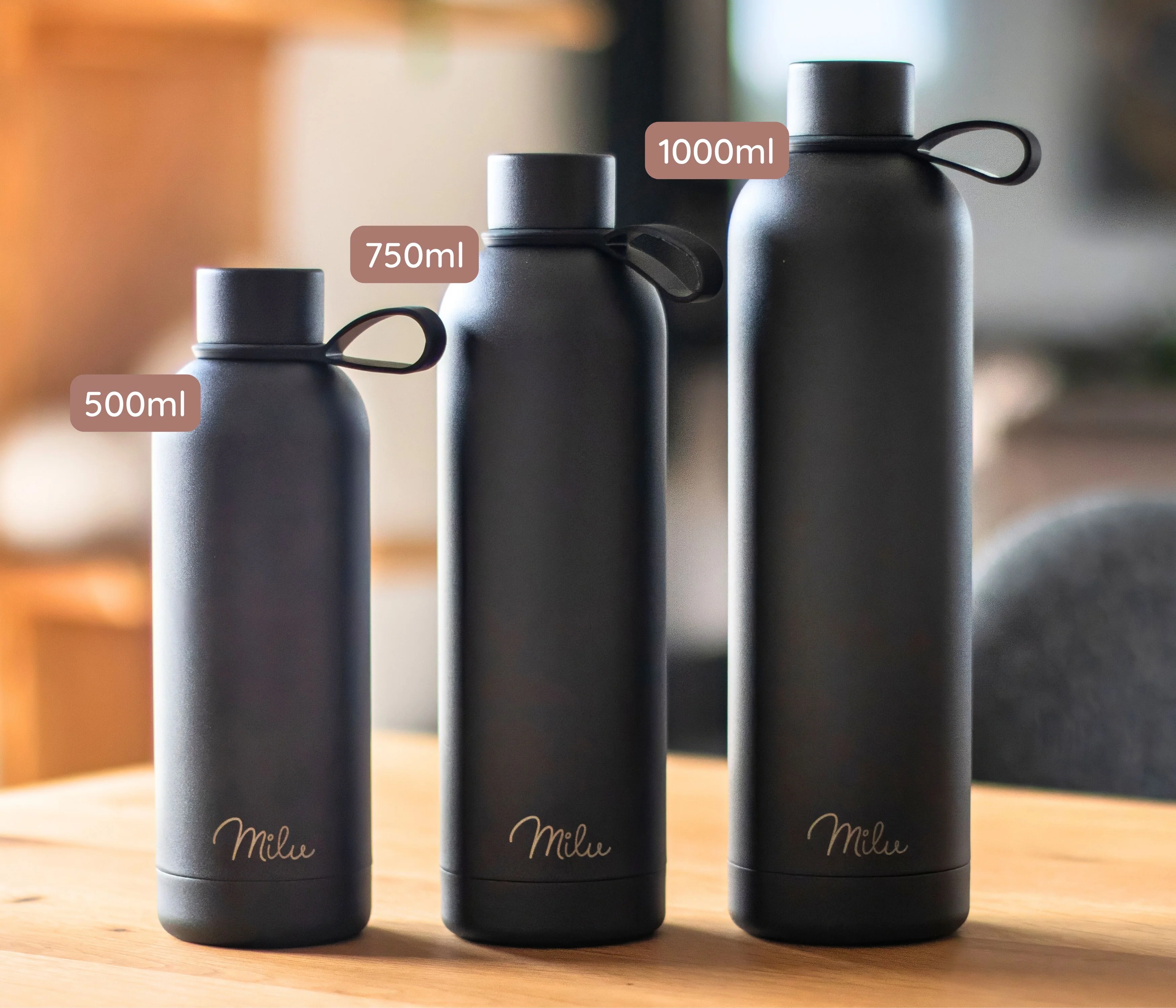 Outlet x Milu isolierte, auslaufsichere Thermosflasche, Edelstahl (500 ml, 750 ml, 1000 ml) - Image 7