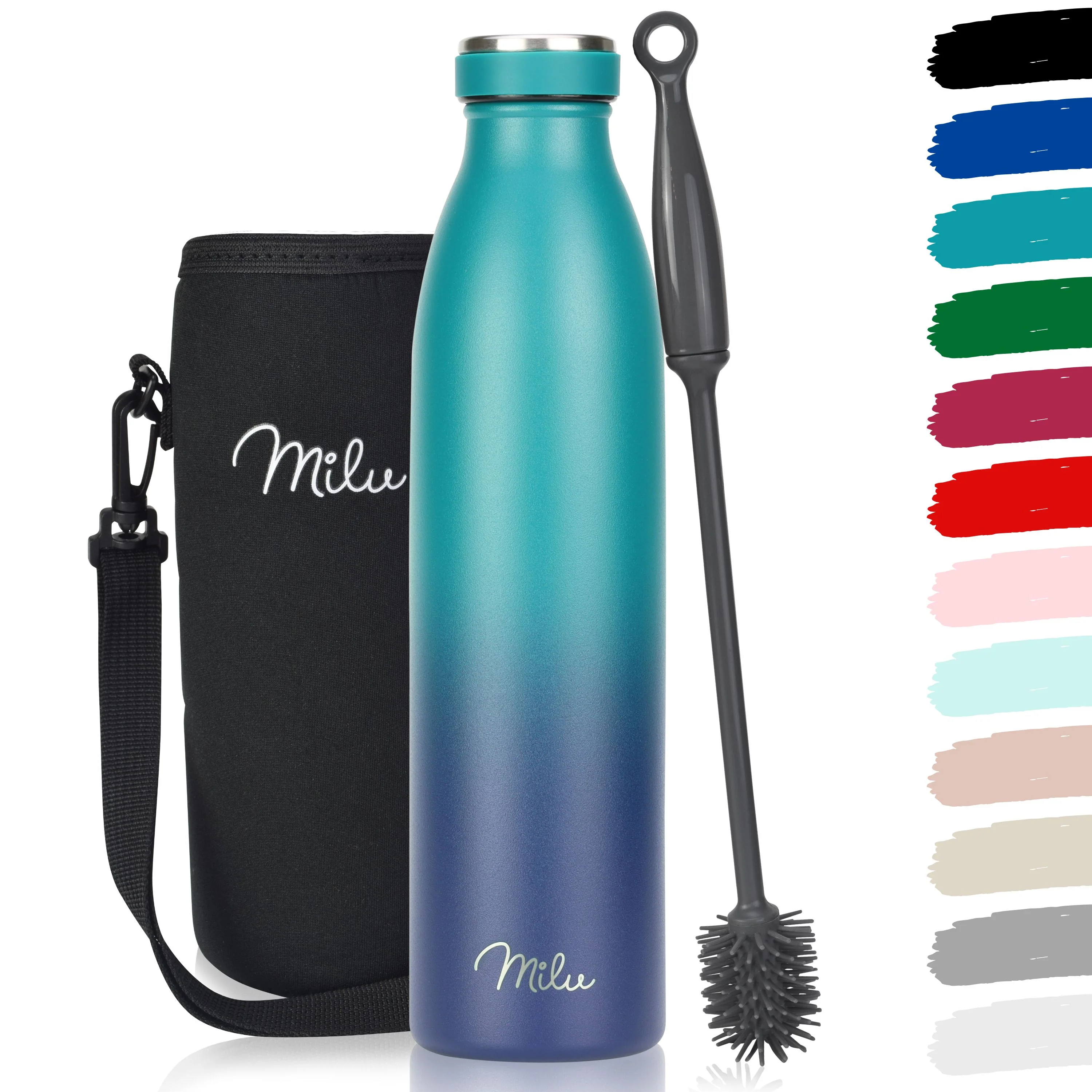 Outlet x Milu Edelstahl Trinkflasche 350ml, 500ml, 750ml, 1L, 1500ml - Image 17