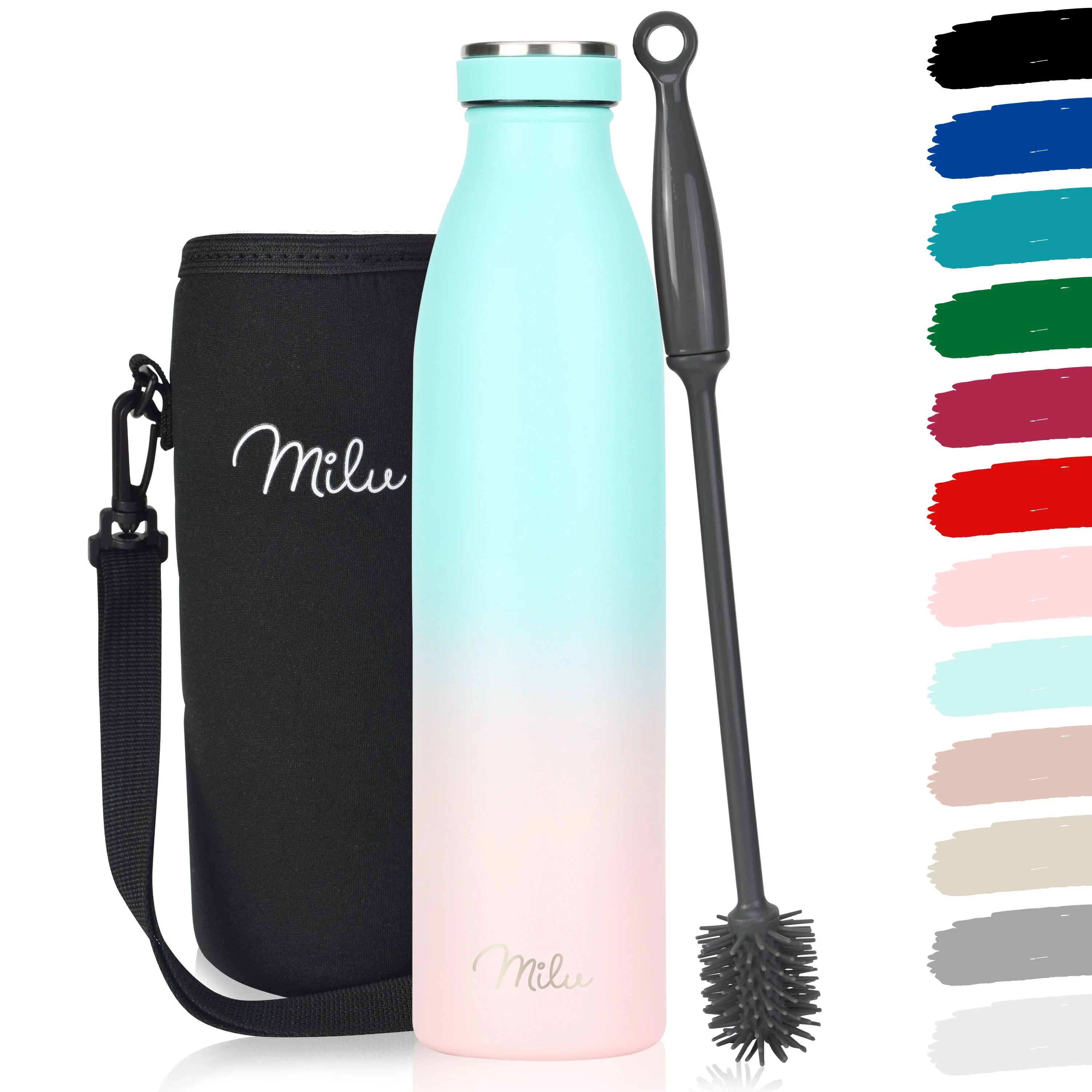 Outlet x Milu Edelstahl Trinkflasche 350ml, 500ml, 750ml, 1L, 1500ml - Image 19