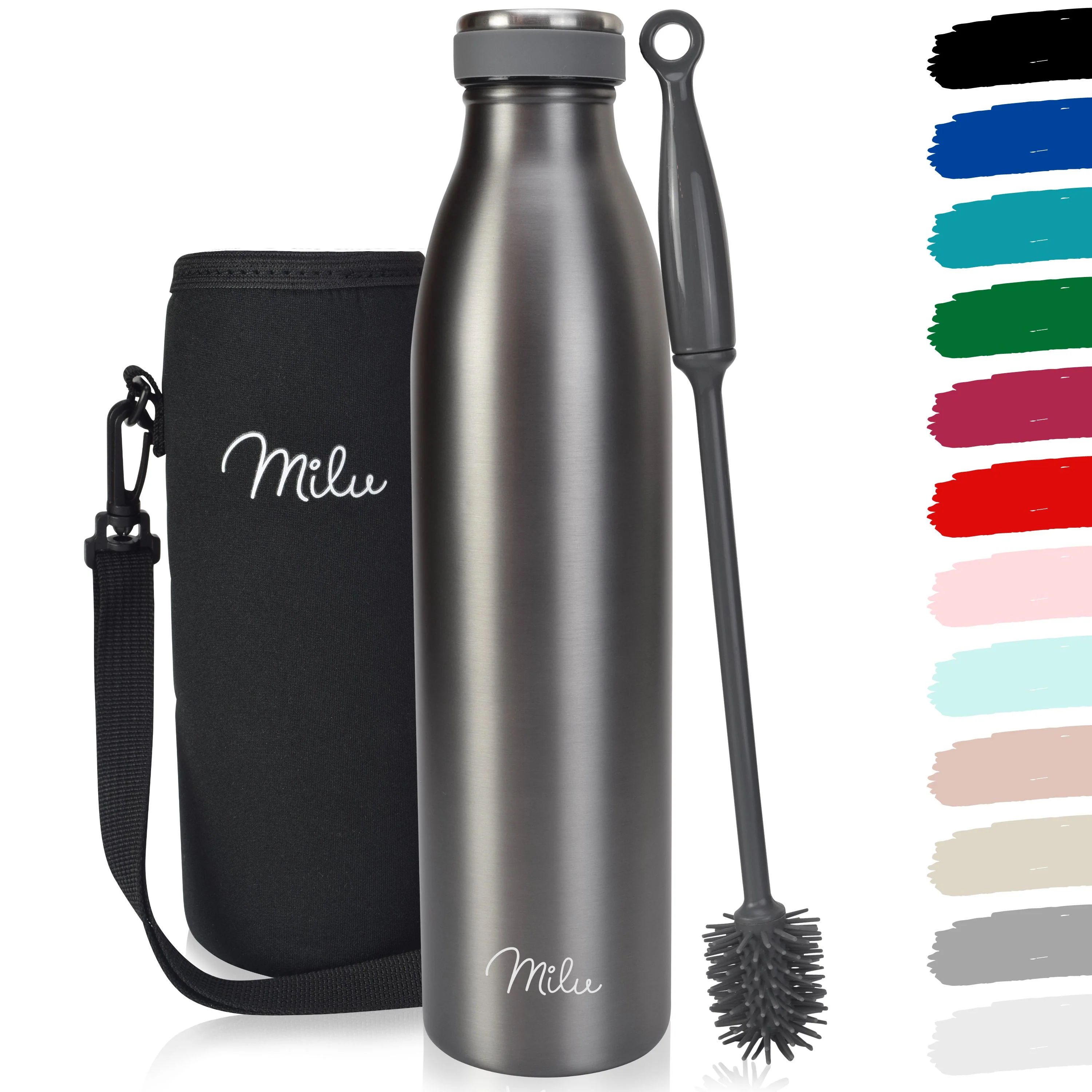 Outlet x Milu Edelstahl Trinkflasche 350ml, 500ml, 750ml, 1L, 1500ml - Image 24