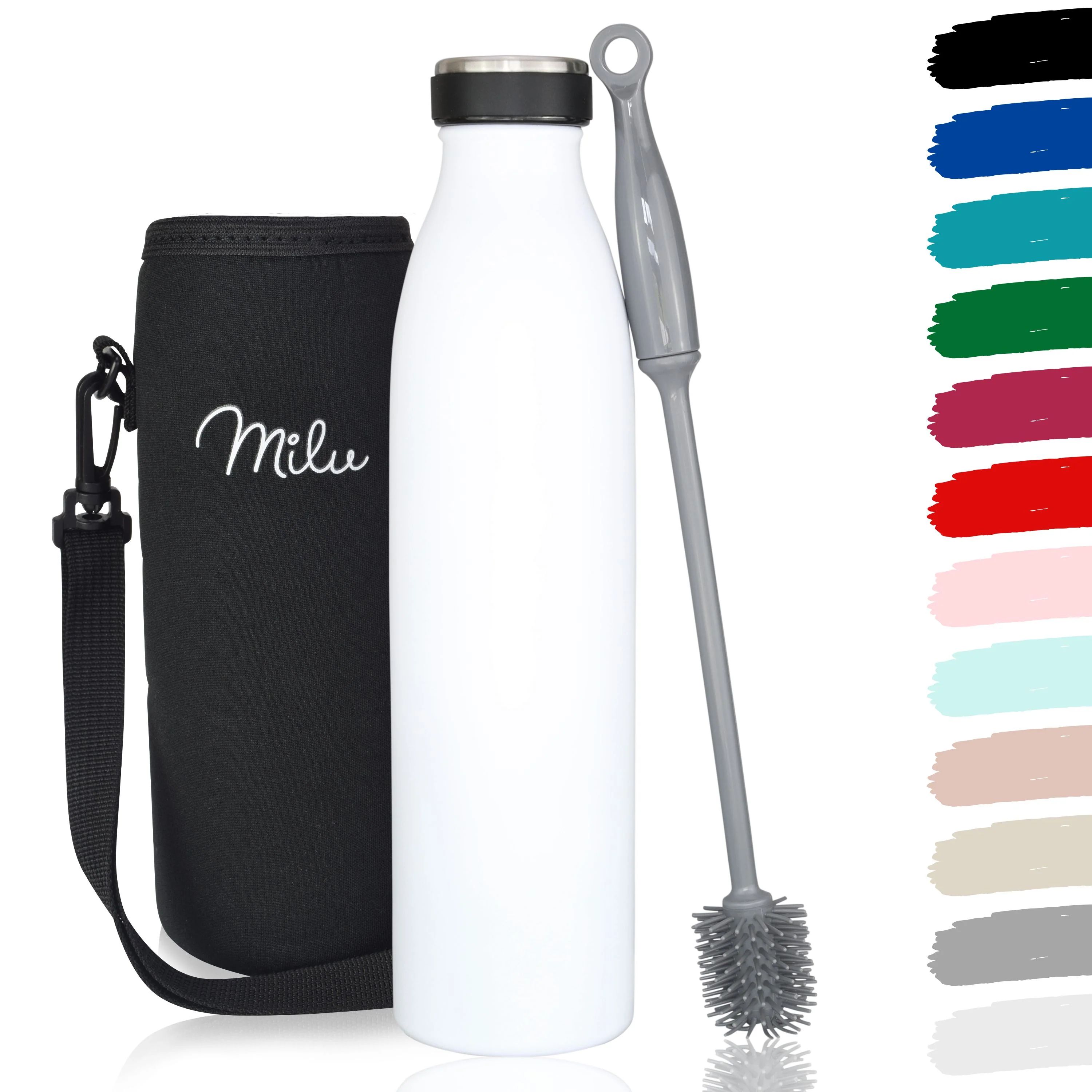 Outlet x Milu Edelstahl Trinkflasche 350ml, 500ml, 750ml, 1L, 1500ml - Image 26