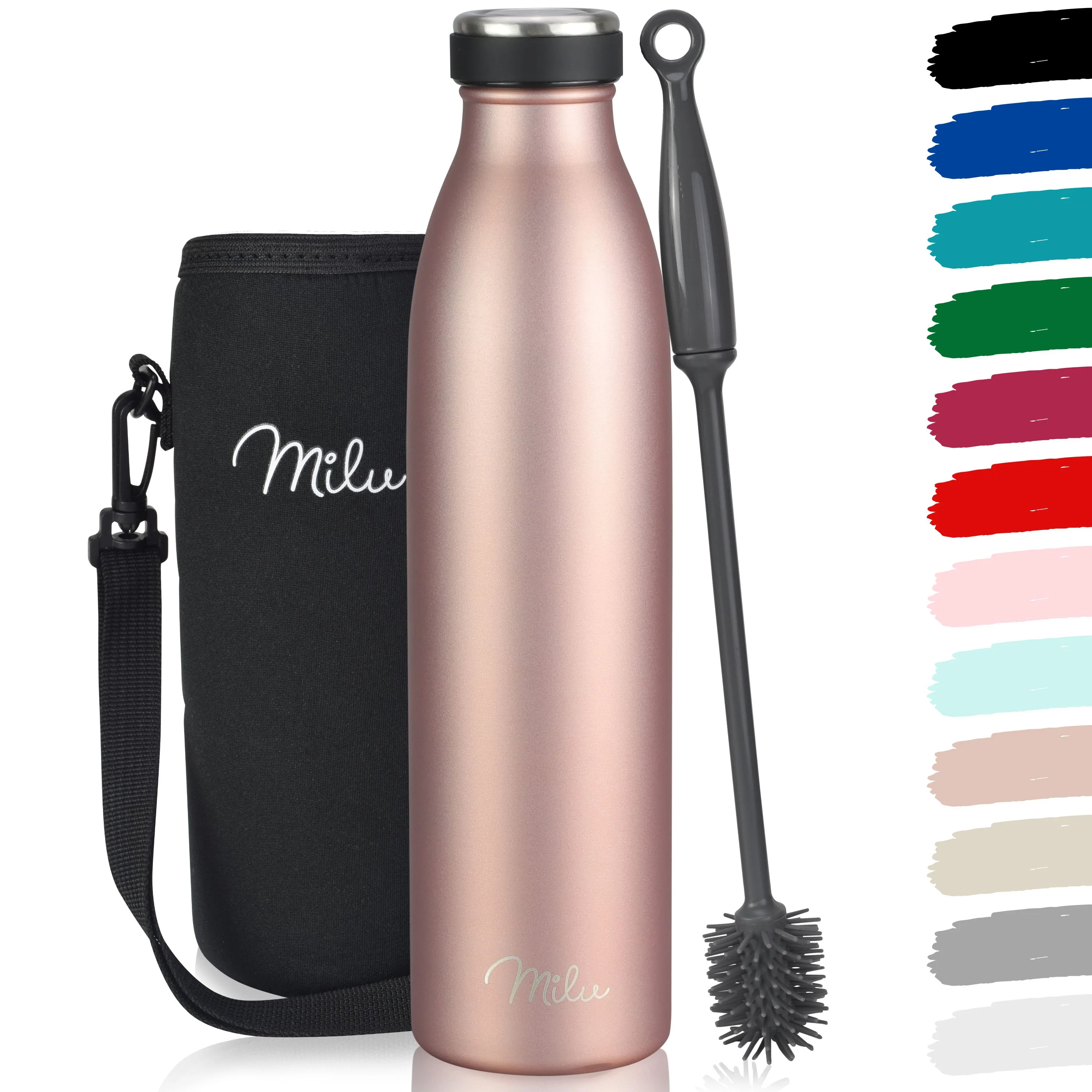 Outlet x Milu Edelstahl Trinkflasche 350ml, 500ml, 750ml, 1L, 1500ml - Image 27