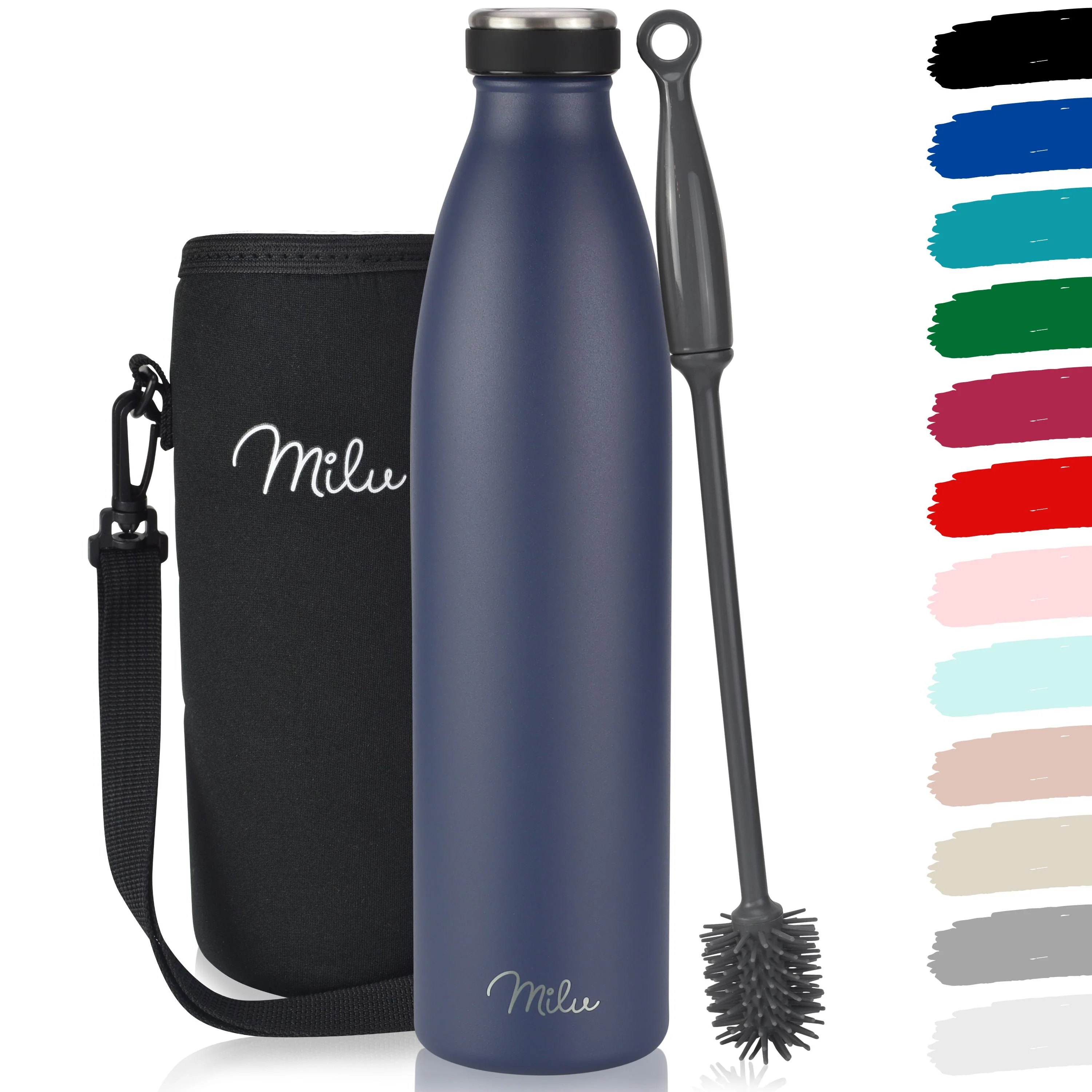 Outlet x Milu Edelstahl Trinkflasche 350ml, 500ml, 750ml, 1L, 1500ml - Image 7