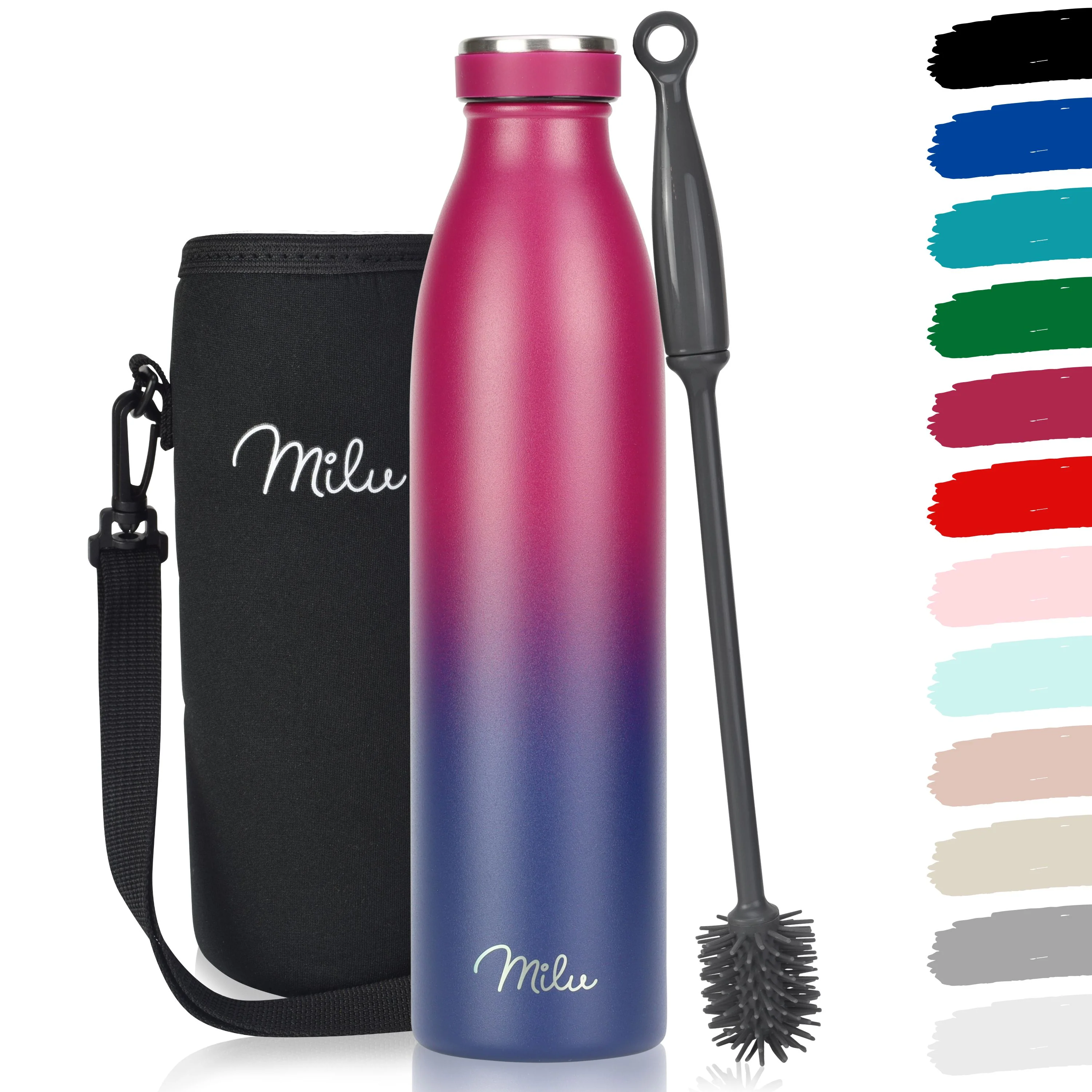 Outlet x Milu Edelstahl Trinkflasche 350ml, 500ml, 750ml, 1L, 1500ml - Image 9